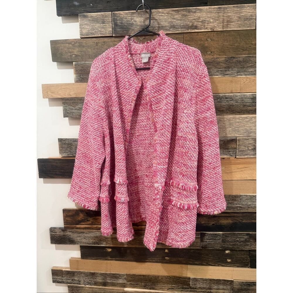 Chicos nwt open front jacket blazer cardigan sz 3 or XL